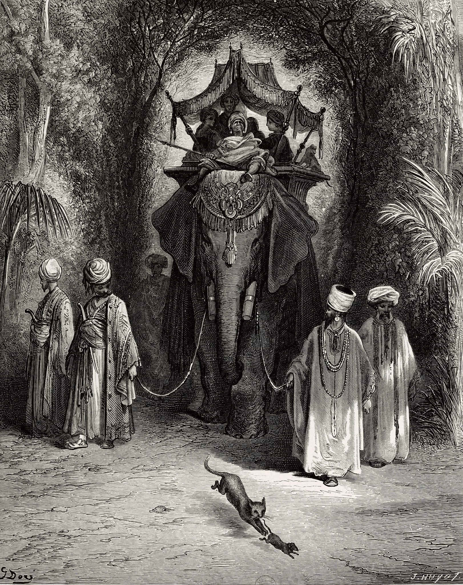 Le rat et l'Éléphant - Par Gustave Doré