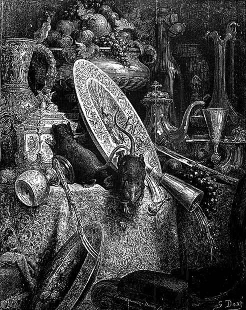 Rat des villes et rat des campagnes Gustave Doré