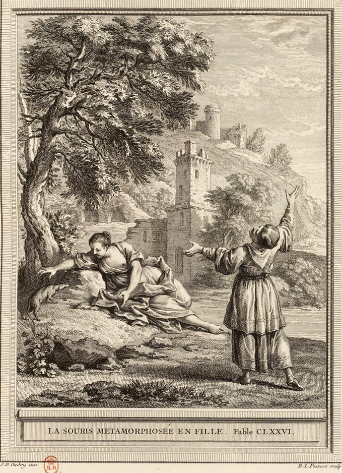 La souris métamorphosée en fille - Jean-Baptiste Oudry