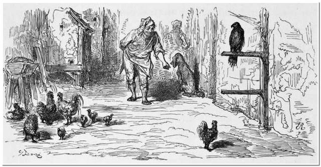 le-faucon-et-le-chapon-gustave-dore